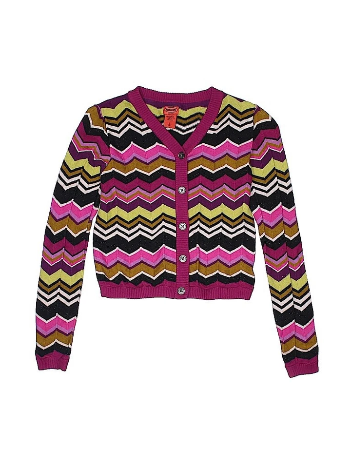 NEW 7 8 M SET MISSONI for Target Multi Color Stripe Pleated Knit Skirt SWEATER - Image 4 of 4