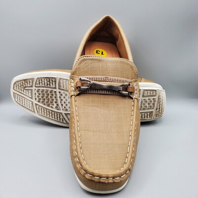 Akademiks Hero 3 Mens Brown Shoe 13 Loafer Driver Comfort Insole Slip on Moc Toe