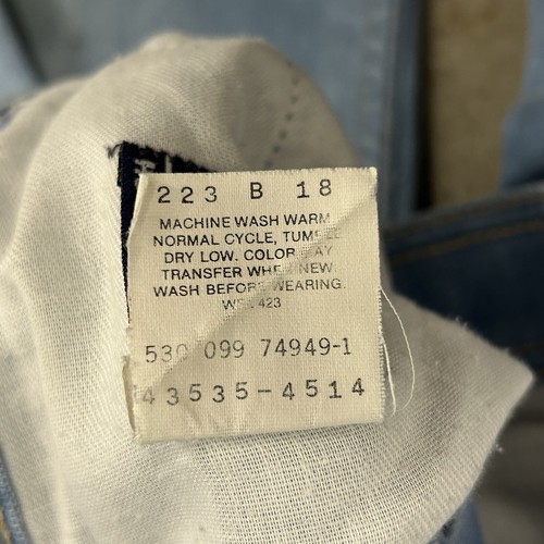 Vintage 1970s Levi's Orange Tab Blue Denim Jeans Bell Bottom 34x30 Flared Levis - Picture 14 of 18