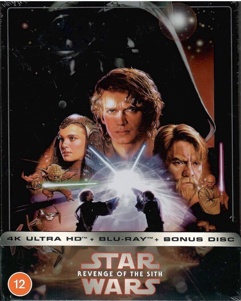 NEW Star Wars Revenge of the Sith 4K SteelBook Blu-ray [2005](UK) Zavvi No Dents - Image 2 of 4