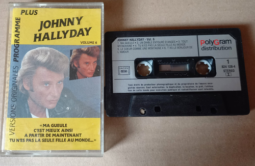 cassette audio K7 johnny hallyday programme plus vol 6