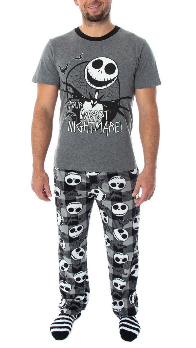The Nightmare Before Christmas Mens Pajamas Set Shirt Pants Socks