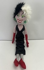 Disney Store Cruella De Vil Plush 22" Doll 101 Dalmatians Soft Toy No Fur Coat