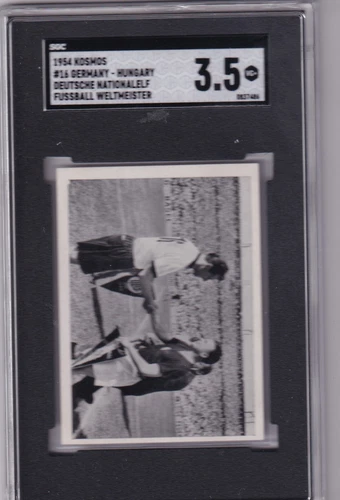 1954 Kosmos German National Team Germany Hungary W/ Ferenc Puskas #16 SGC 3.5