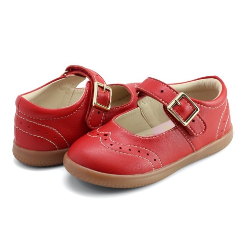 Livie And Luca Libra Girls Mary Jane Sandals 12M Leather Red Breathable - Picture 13 of 17
