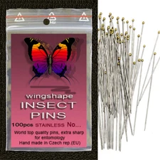 Entomology Insect Pins,STAINLESS,size from 000-7,PROFESSIONAL,WORLD TOP QUALITY!