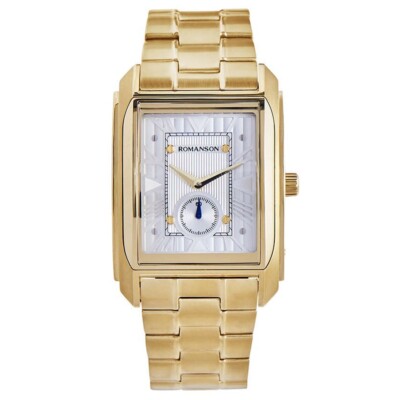 Romanson Men's Metal Watch RWTMJM7A2500GOSI0 Stainless Steel Gold Design