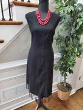 VTG Canyon Road  Black Polyester Sleeveless Scoop Neck Knee Length Dress Size L