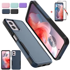 For Motorola Moto G 5G/G Play 5G /G Power 5G 2024 Case Cover W/ Tempered Glass