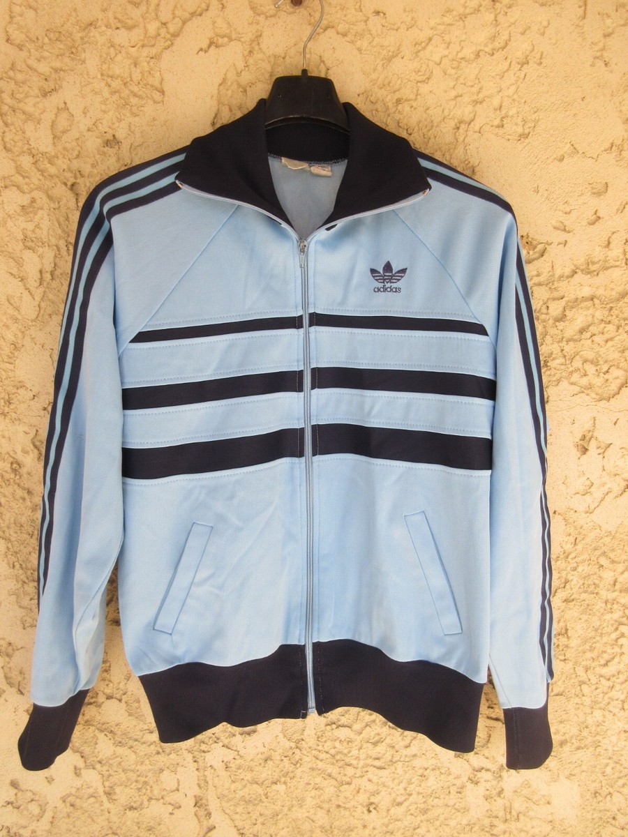 Veste sportswear vintage bleue, orange et turquoise - MÉTÉORE