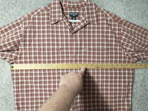 Polo Jeans Co. Ralph Lauren Shirt Mens Large Red Brown Button Up Short Sleeve - Picture 8 of 13