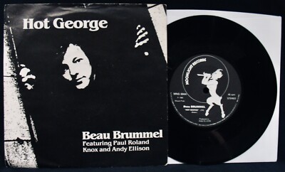 BEAU BRUMMEL Hot George~Indie Goth Rock 45 + Picture Sleeve~MOONLIGHT RECORDS