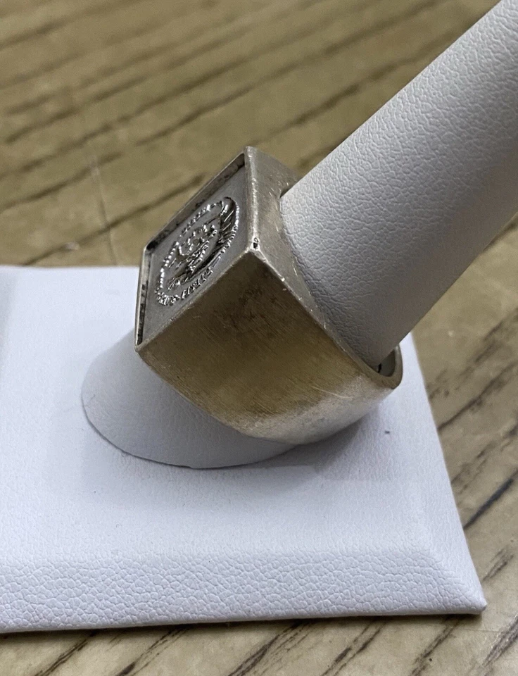 Anillo de sello DIESEL Only The Brave para hombre talla 11 de plata de ley 925 Foto 2 de 4