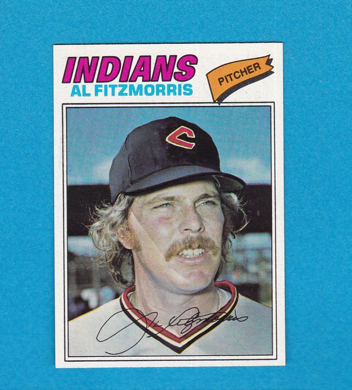1977 TOPPS BASEBALL SET BREAK 449 AL FITZMORRIS INDIANS MINT!