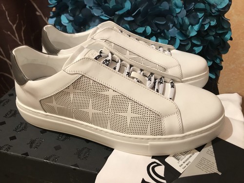 HOT! NIB MCM White Men’s Sneakers Low Tops MEXASSE05WT042 Size 42 Eu/9 US - Imagen 4 de 9