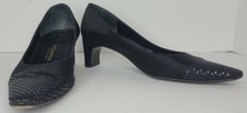 St. John Vintage Womens Size 7 AA Black SEQUINS Pumps Heels Sequins Shoes