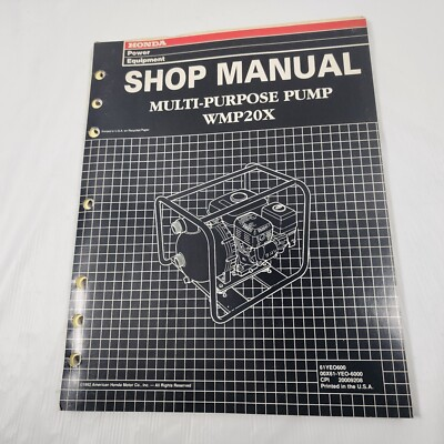 #ad Honda Shop Service Repair Manual Book Multi Purpose Water Pump WMP20X WMP 20 X $22.00