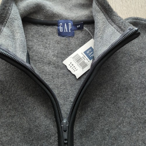 Gap Charcoal Gray Fleece Zip-up Vest Small - Picture 3 of 6