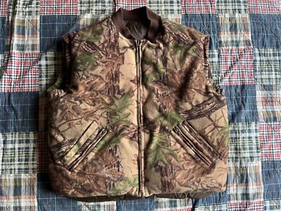 Vintage Cabela's Goose Down Camo Hunting Puffer Vest Men's