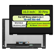 LCD Touch Screen Display Assembly WUXGA 16" for HP Envy x360 2-in-1 16-ad0023dx