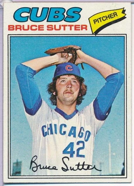 1977 TOPPS BRUCE SUTTER #144 RC ROOKIE CARD CHICAGO CUBS EX-MT V8447