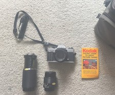 Minolta XG-1 35 mm Film Camera with Minolta MD 50 mm Lens 2 Additional Lenses