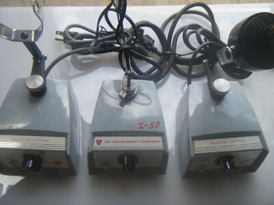 3 American Optical Corporation Model 651 Microscope Illuminator BASE Only