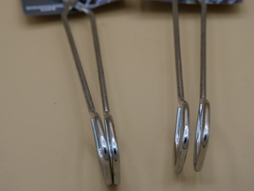 LOT oF 2 Cooking Concepts Metal Tongs with Plastic Handles 9.5 in. - Picture 3 of 3