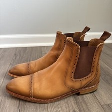 Taft Havana Chelsea Boots Sz EU 44.5 Mens US 11.5 Leather Handed Craft In Spain