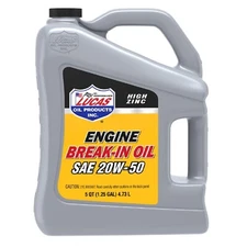 Lucas Oil High Zinc SAE 20W-50 Engine Break-In Oil 5 Quart Bottle Single 10636