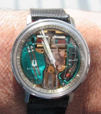 Restored 1972 Accutron 214 Stainless Spaceview "G" Men's Watch Numbers Matching