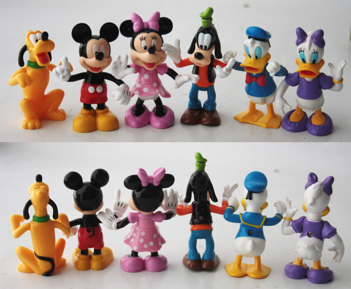 6X MICKEY MOUSE CLUBHOUSE MICKEY MINNIE DONALD GOOFY PLUTO FIGURE