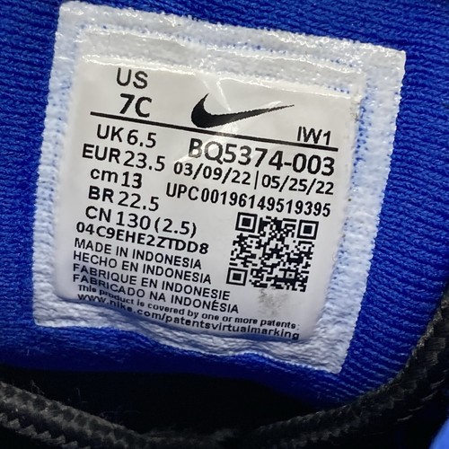 Nike Air Max Manoa Toddler Size 7C Black Blue Outdoor Leather Hiking Boots Shoes - Picture 8 of 9