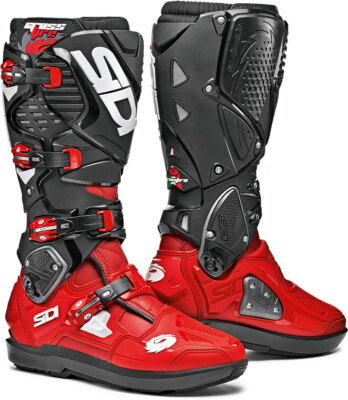 STIVALI SIDI CROSSFIRE SRS BOOTS MOTO CROSS ENDURO ROSSO NERO TG