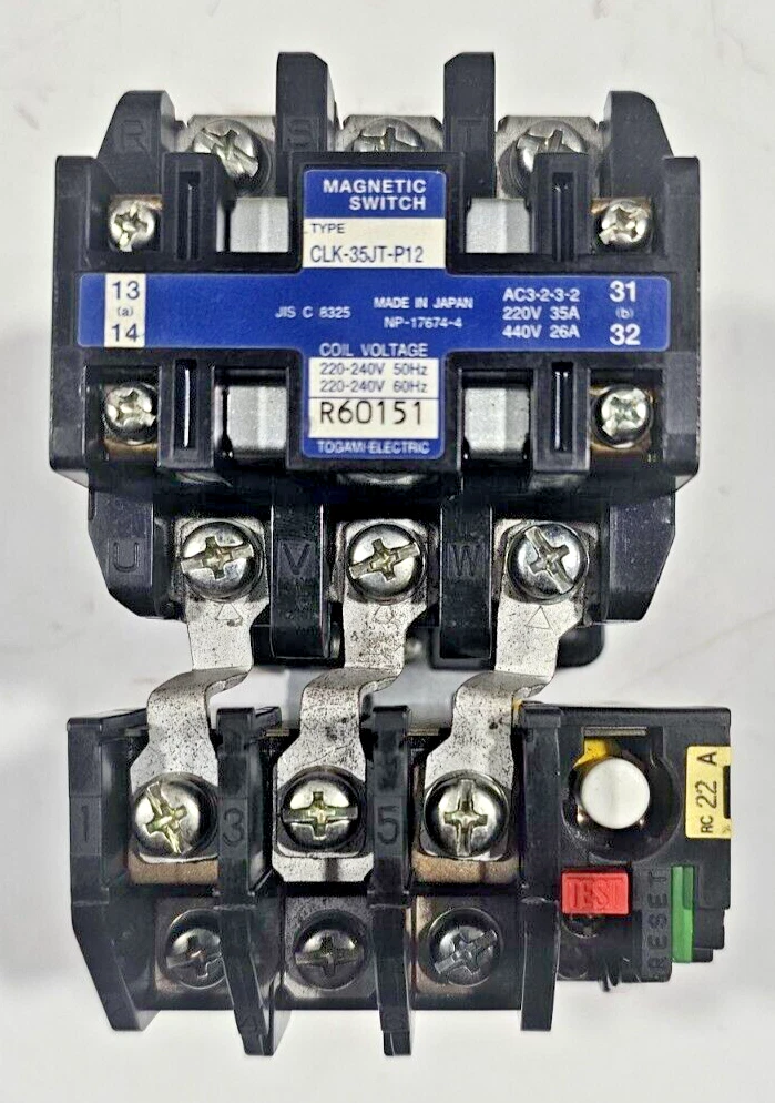 TOGAMI CLK-35JT-P12C New - Surplus Motor Control Contactor