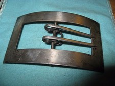 Sterling Belt Buckle With Sharp Double Prongs for up to 1 1/8" belt