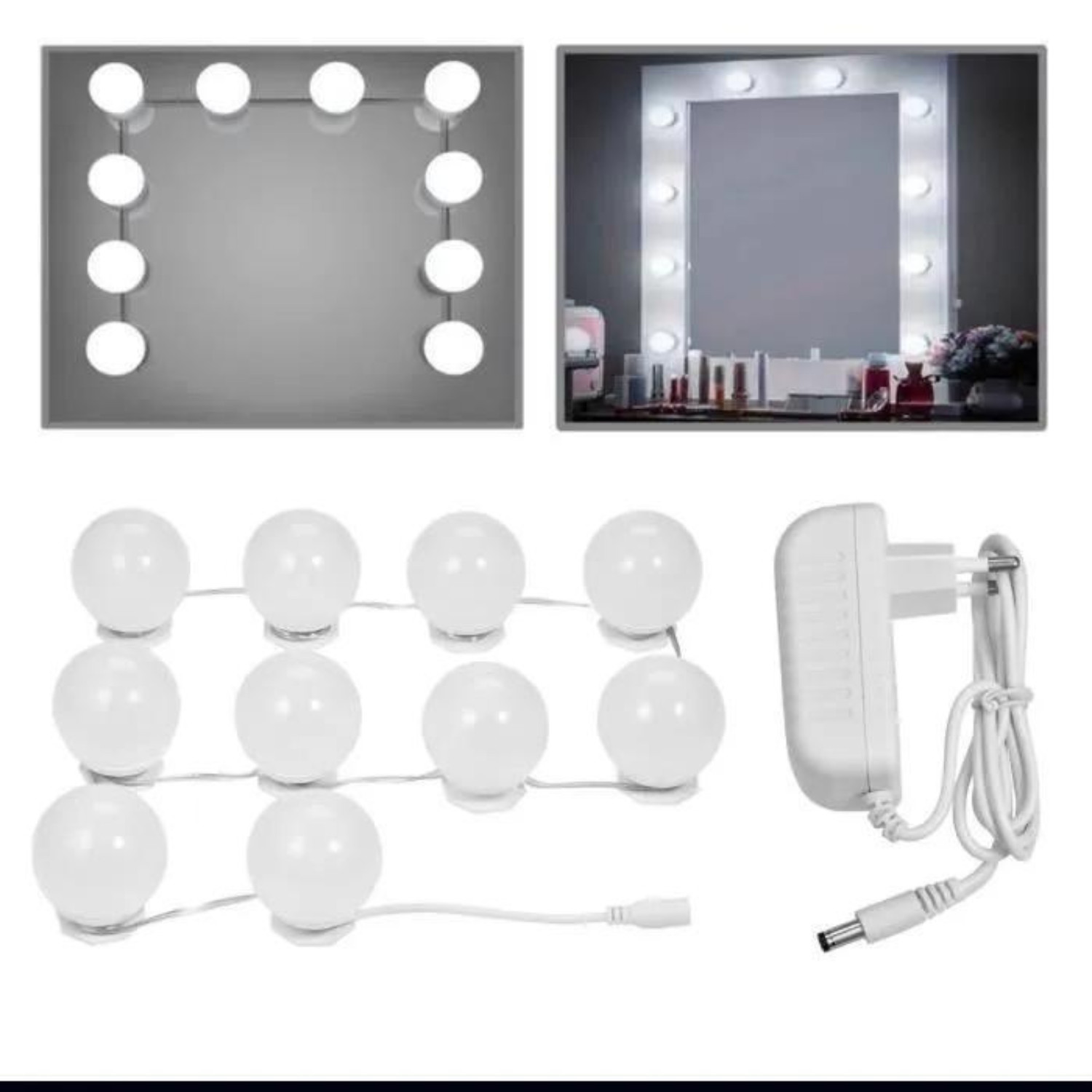 Lumière de Miroir de Vanité LED pour Coiffeuse et Salle de Bain Moderne