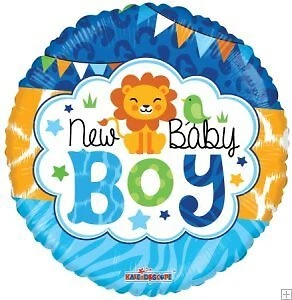 BABY BOY LION SHOWER Balloons Decorations Supplies Jungle Safari Giraffe - Image 3 of 4
