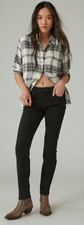 Lucky Brand Women's Denim Lizzie Low Rise Skinny Jeans, Clean Black, Size 0/25A