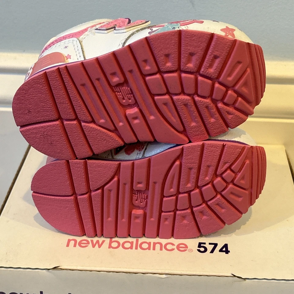New Balance 574 Abby Cadabby talla 3 TODDLER X SESAME STREET RARO DS BLANCO ROSA Foto 4 de 4