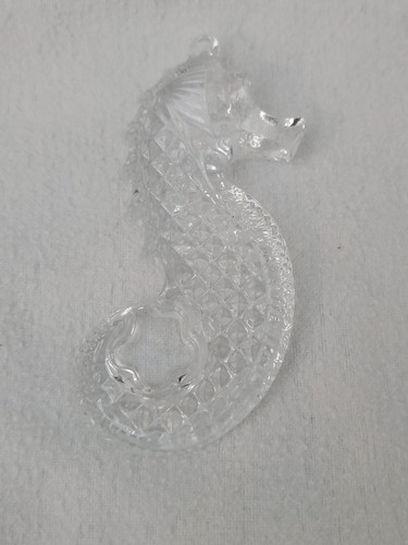 Waterford Crystal Celtic Traditional Seahorse Ornament No Box 3.5” - Picture 3 of 4