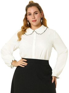 plus size peter pan collar