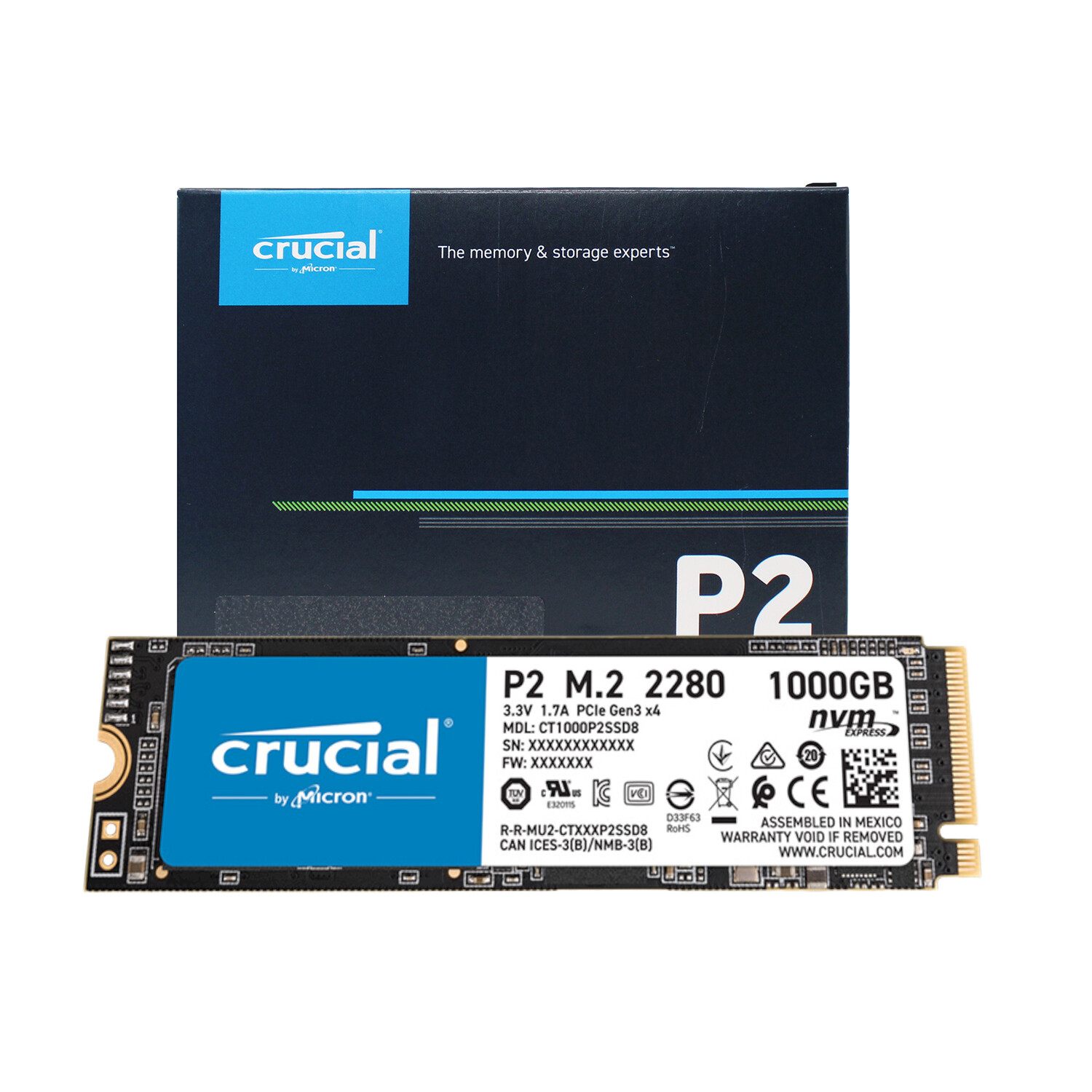 PC/タブレットcrucial P2 SSD M.2 1TB