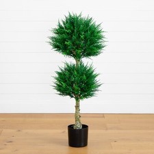 4  Topiary Double Ball Cypress Artificial Tree UV Indoor/Outdoor. Retail 190
