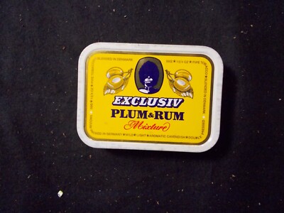 Vintage Exclusiv Plum & Rum Empty Tobacco Tin Tobacciana