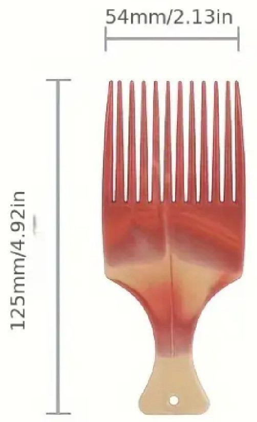Afro Hair Lift Comb Pick Pik Wide Tooth Pocket Brush