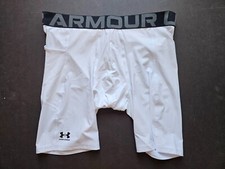 Under Armour Men's Heat Gear Long Compression Shorts WHITE  XX XXX 1361602
