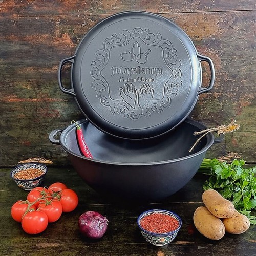 12 L Cast Iron Kazan Cauldron Pilaf Lagman Uzbek Namangan Kazan Казан Чугунный - Picture 6 of 12