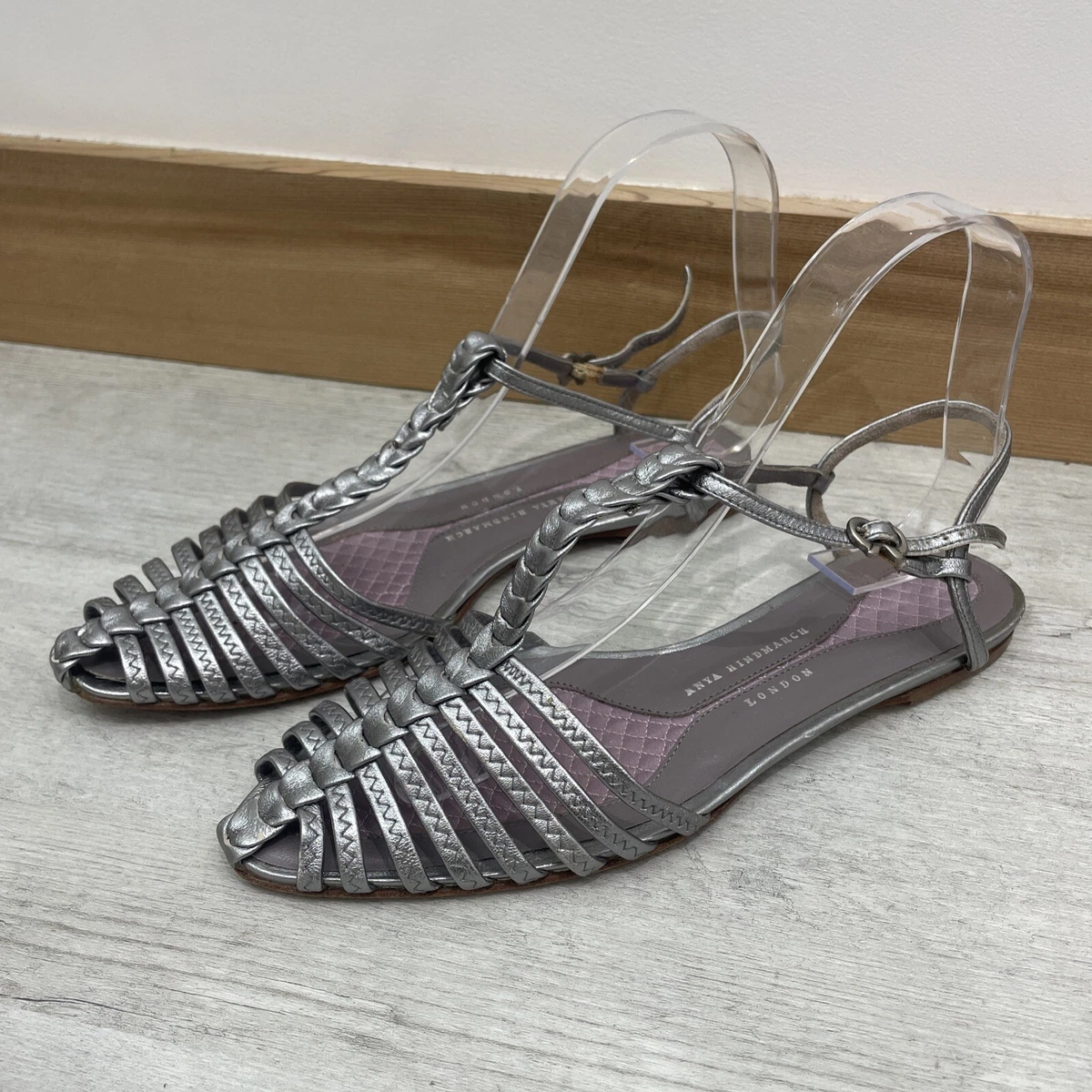 Grey flat store sandals uk