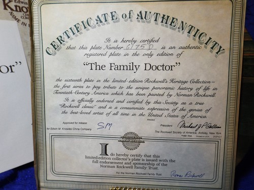 Norman Rockwell's The Family Doctor Factory Box COA - Picture 3 of 4